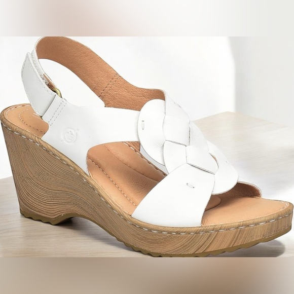 BORN Women's Nina Slingback Sandal, White, Size Womens 10M NEW - Picture 13 of 13